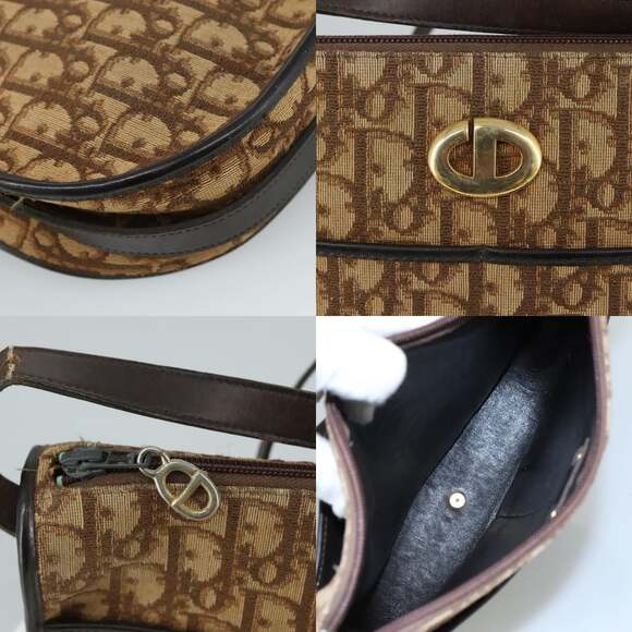 DIOR Trotter Canvas Shoulder Bag Brown - Picture 11 of 12